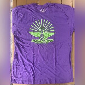 🔥🌊Spyder.Men XL Deep Purple Spyder Logo T-shirt. Rare~Hermosa Beach Surf Shop.A+